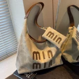 Джинсовая сумка подмышку, сумка через плечо, модная вместительная и большая универсальная сумка на одно плечо, городской стиль, Южная Корея