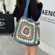 Large capacity straw bag seaside woven tote bag