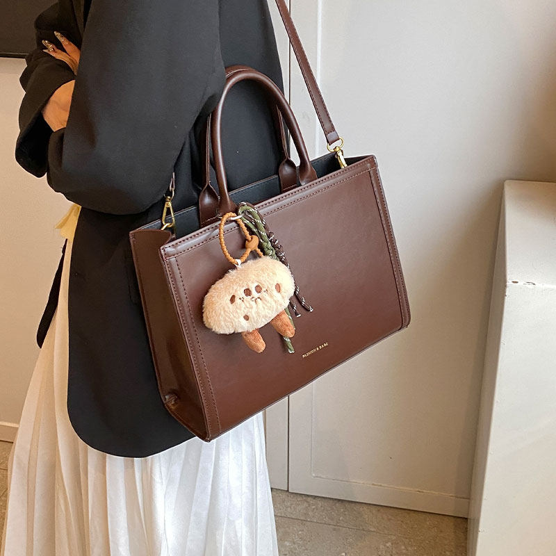 通勤复古手提公文包女士2025新款休闲时尚大容量托特包单肩斜挎包,淘宝优惠券,粉丝福利购,淘宝优惠卷