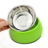 Houpe Dog Bowl Одиночная чаша из нержавеющей стали Большая большая собачья оборона бьет плюшевая чаша для питомца кошка чаша собака собачья пассажи