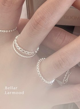 Bellar925小众少女爱心迷你戒指