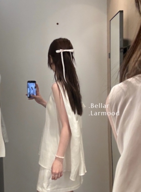 Bellar复古甜美缎带一字弹簧发夹