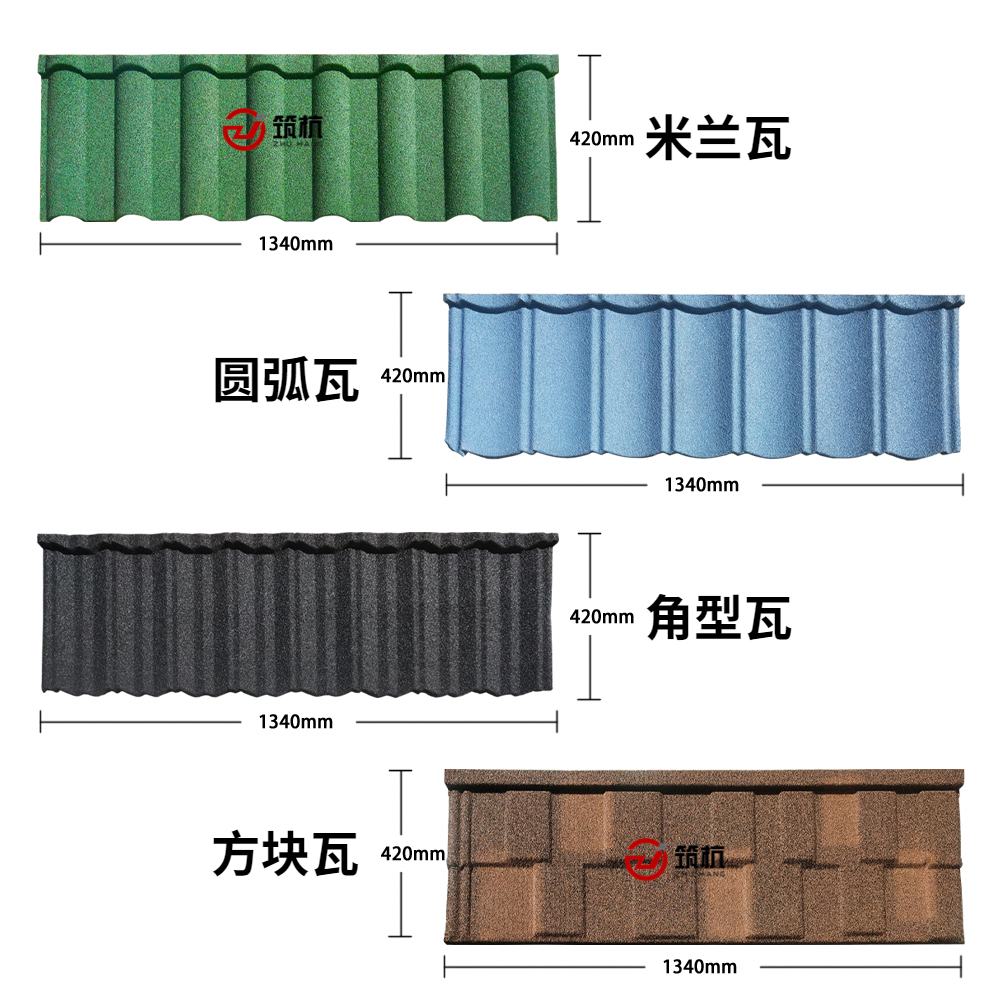 彩石金属瓦镀锌加厚屋面瓦房顶轻质别墅瓦沥青瓦树脂瓦防水隔热 - 图3