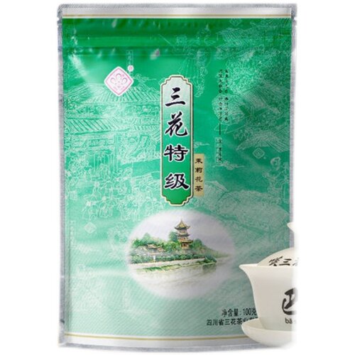 三花 茉莉花茶特级100g*2袋装浓香型 四川老成都花茶特产散装茶叶 - 图3