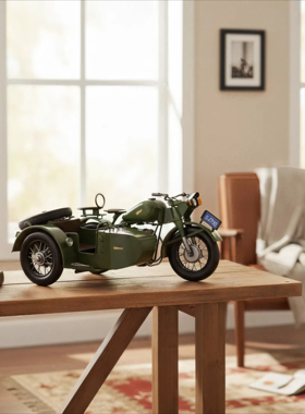 复古欧式铁艺哈雷机车模型摆件