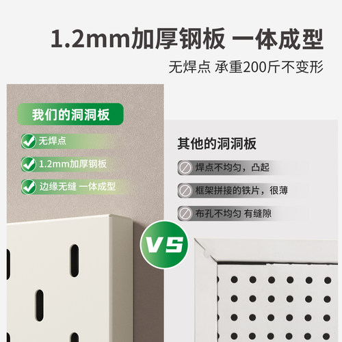 定制金属洞洞板加厚琢磨宜家电竞房造型墙铁不锈钢铝合金可磁吸 - 图3
