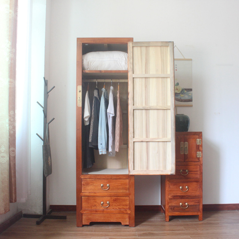 香樟实木挂衣柜单门60cm宽窄小户型儿童床头单人独柜子收纳橱卧室,淘宝优惠券,粉丝福利购,淘宝优惠卷