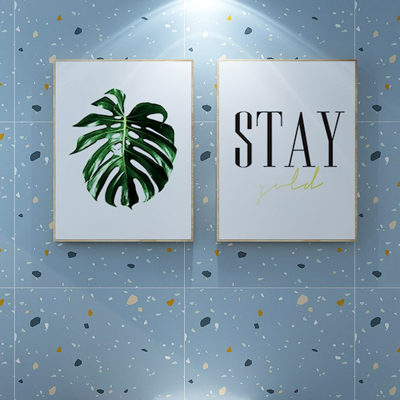 马卡龙彩色水磨石地砖600x600客厅厨房浴室花砖服装店ins网红瓷砖 - 图1