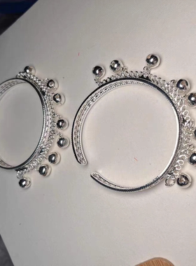 苗铃铛手镯简约百搭首饰品一步一响手链汉服配饰苗疆女民族风手镯