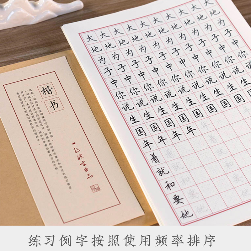 一起练字帖楷书成年正楷小学生儿童小学一二三年级练字本入门字贴-图0