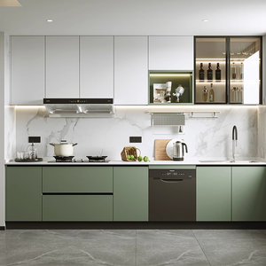 欧派橱柜定做厨房整体橱柜灶台一体柜石英石台面家用厨房厨柜定制