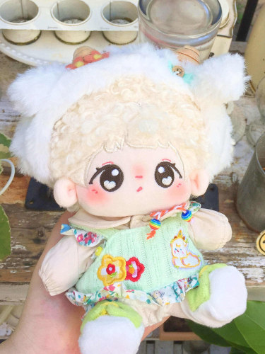 现货海盐桃桃乳青提咩咩茶普入小西瓜家贩售机棉花娃衣1520CM套装 - 图3
