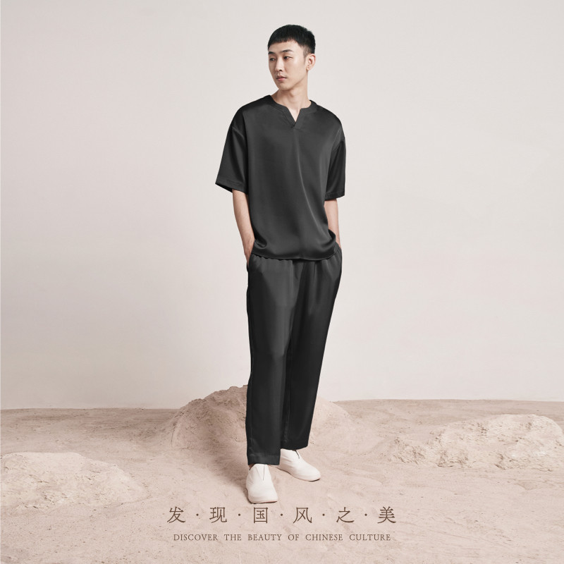 后序【中式休闲】高端宽松垂坠感居家 后序T恤