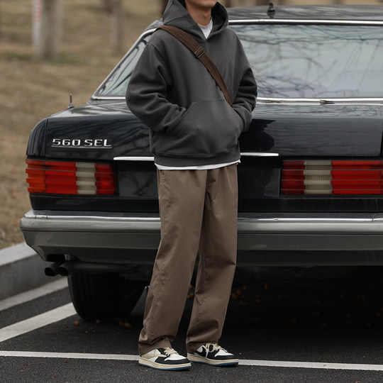 Heima Qisuo Japanese style pullover hooded sweatshirt