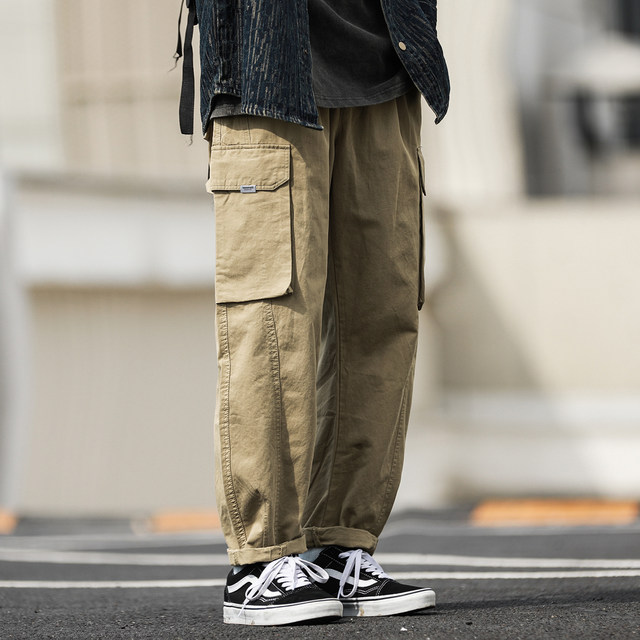 Heima Qisuo Japanese style multi-pocket overalls