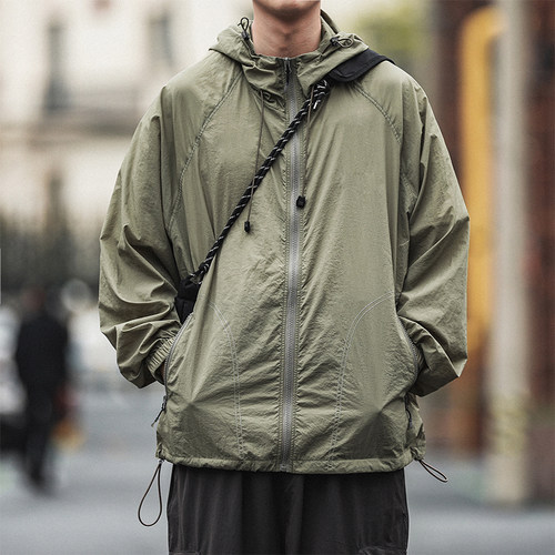 嘿马七作现货男薄款50+紫外线防护连帽皮肤衣防晒服夏季外套 - 图1