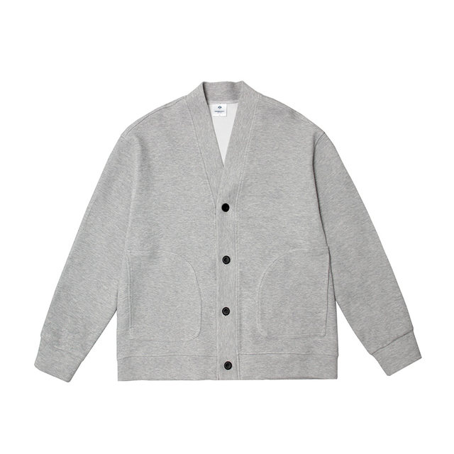 Heima Qizuo solid color waffle cardigan