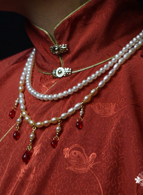 包邮原创汉服配饰古典百搭珍珠