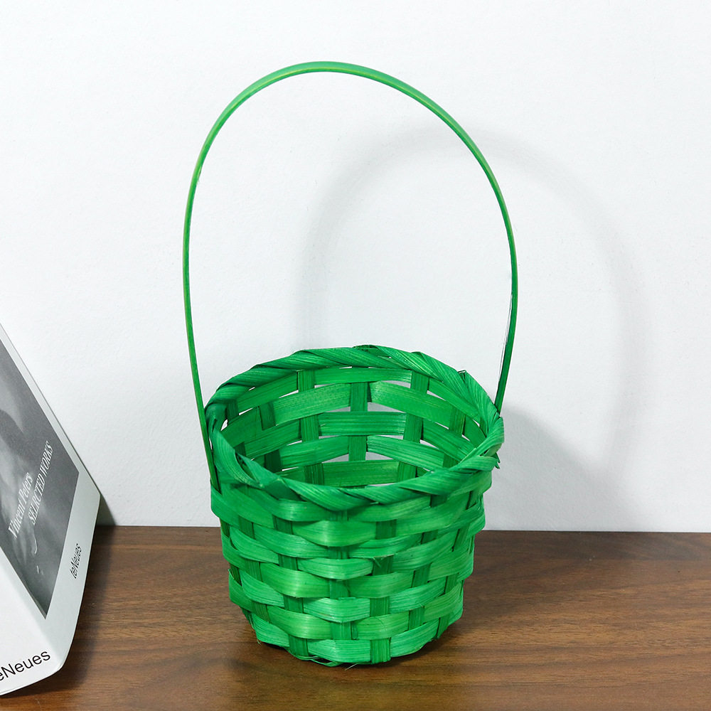 现货儿童竹编装饰篮幼儿园小童篮手编 复活节手工编织竹编篮,淘宝优惠券,粉丝福利购,淘宝优惠卷