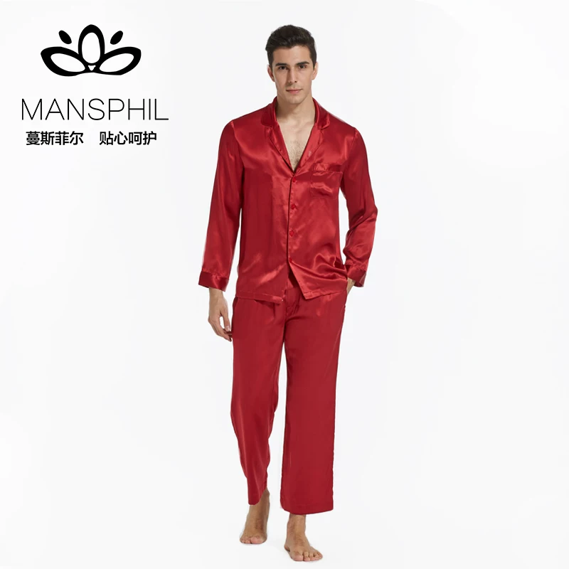 Autumn silk long-sleeve, pijama, comfortable set