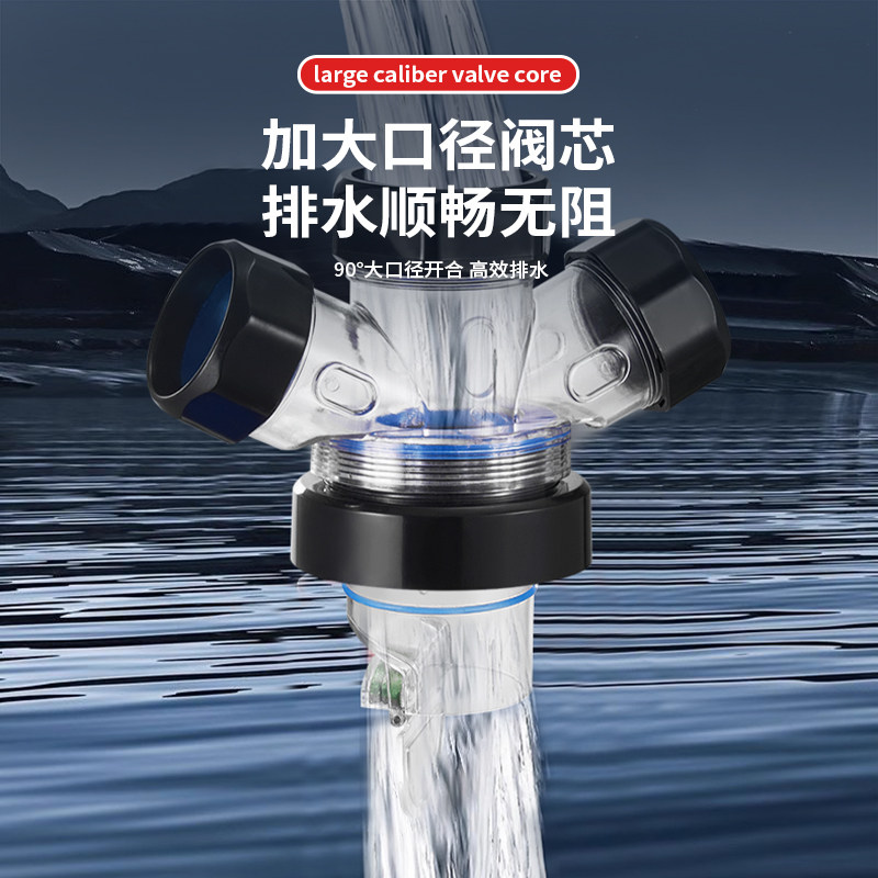 40/50管90度墙排下水器360度厨房洗脸盆洗衣机多功能防溢防臭神器,淘宝优惠券,粉丝福利购,淘宝优惠卷