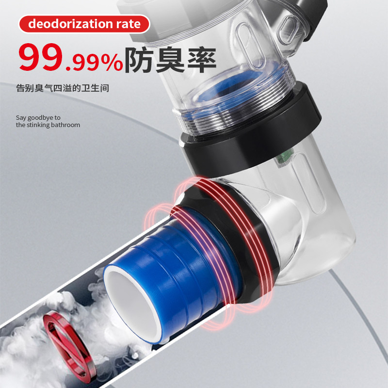 40/50管90度墙排下水器360度厨房洗脸盆洗衣机多功能防溢防臭神器,淘宝优惠券,粉丝福利购,淘宝优惠卷