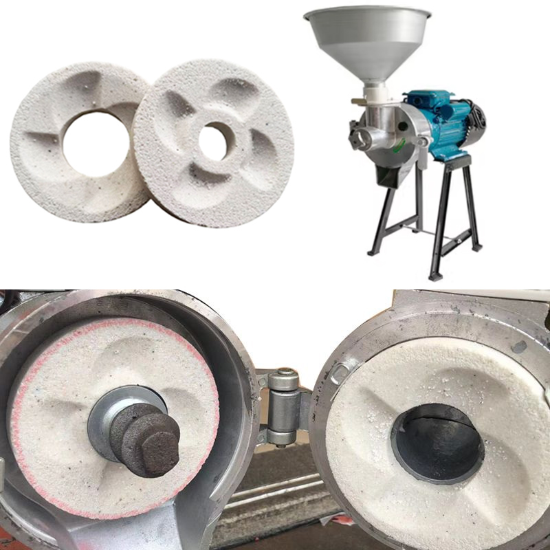 140型磨粉机白砂轮铁磨片干湿磨浆豆浆机粉碎机磨石磨盘磨头配件 - 图0
