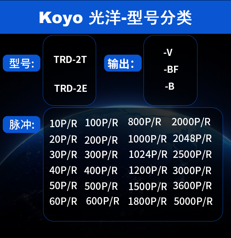 原装全新现货TRD-2T1000BF-5M光洋同款旋转编码器外径38mm轴径6mm