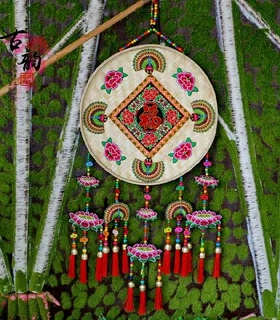 复古风铃民族风餐厅装饰竹画