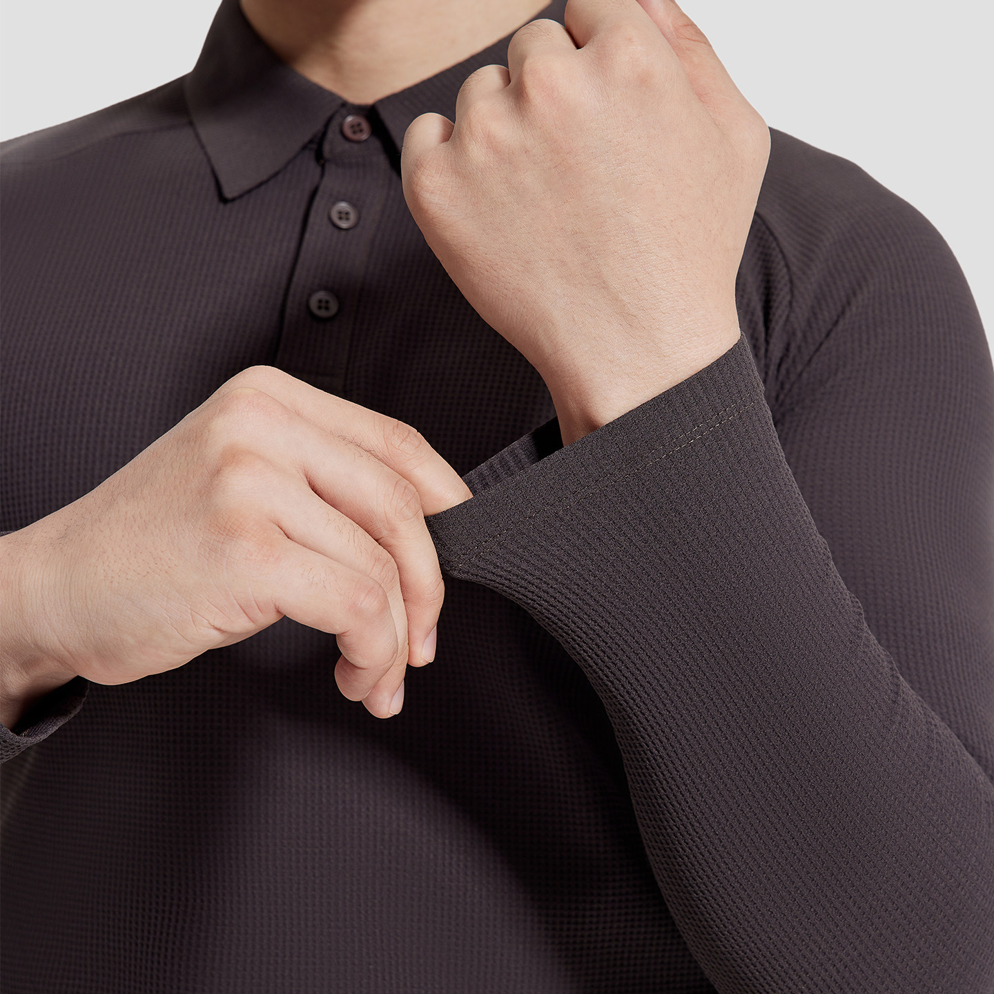 SOSOLEMON 冰感华夫格户外穿梭男绅士高尔夫POLO衫翻领运动服长袖,淘宝优惠券,粉丝福利购,淘宝优惠卷