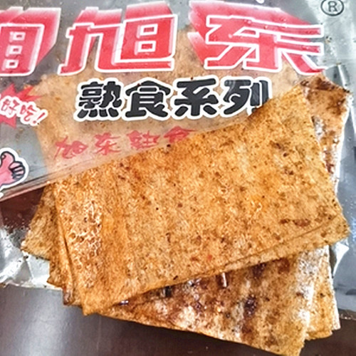 湘旭东大包装辣味豆腐干88g湖南特产袋装休闲零食儿时旭东麻辣片 - 图1