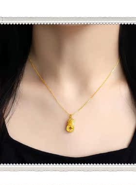越南沙金项链女士吊坠