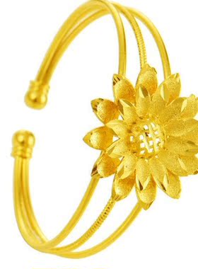 民族风女士百搭蝴蝶开口仿真黄金