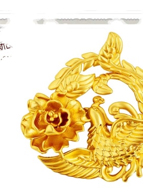 越南沙金花朵项坠吊牌