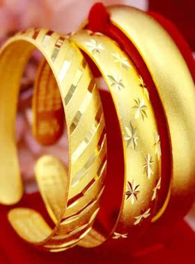 越南沙金女士古法心经流星雨手环