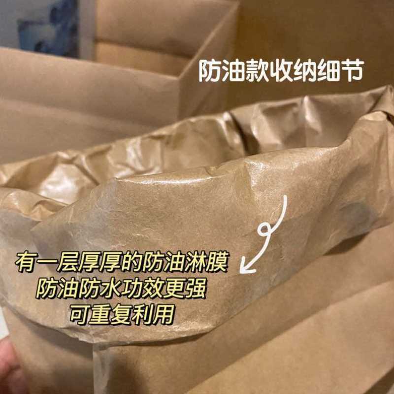 牛皮纸袋收纳袋子防水桌面杂物收纳化妆品宿舍收纳盒袋小红书同款-图3