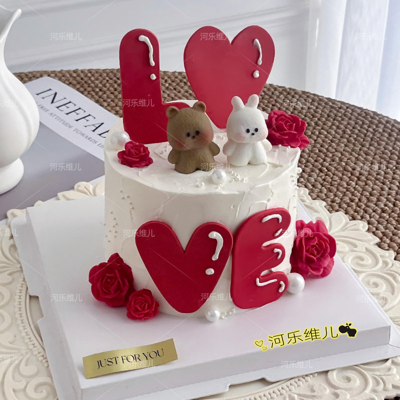 情人节七夕玫瑰花love爱心 小熊兔子翻糖巧克力裱花蛋糕烘焙模具,淘宝优惠券,粉丝福利购,淘宝优惠卷