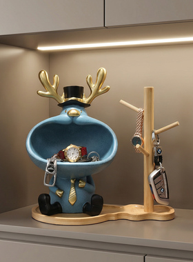 麋鹿大嘴绅士鹿摆件家居猫财运