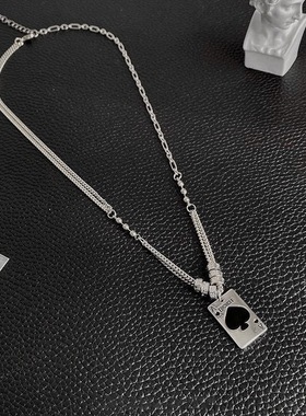 黑桃A男士项链欧美风做旧配饰