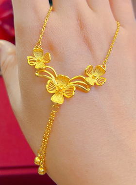 【女士项链】仿真黄金镀黄金24k金色项链女 新中式礼服首饰 特价