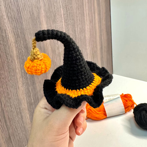 DIY钩织精灵帽发夹毛线编织材料包钩针星星魔法帽发饰手工礼物女 - 图0