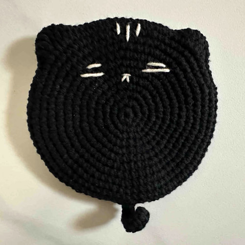 DIY手工钩织小猫咪杯垫毛线编织材料包钩针创意礼物隔热水杯垫子 - 图3