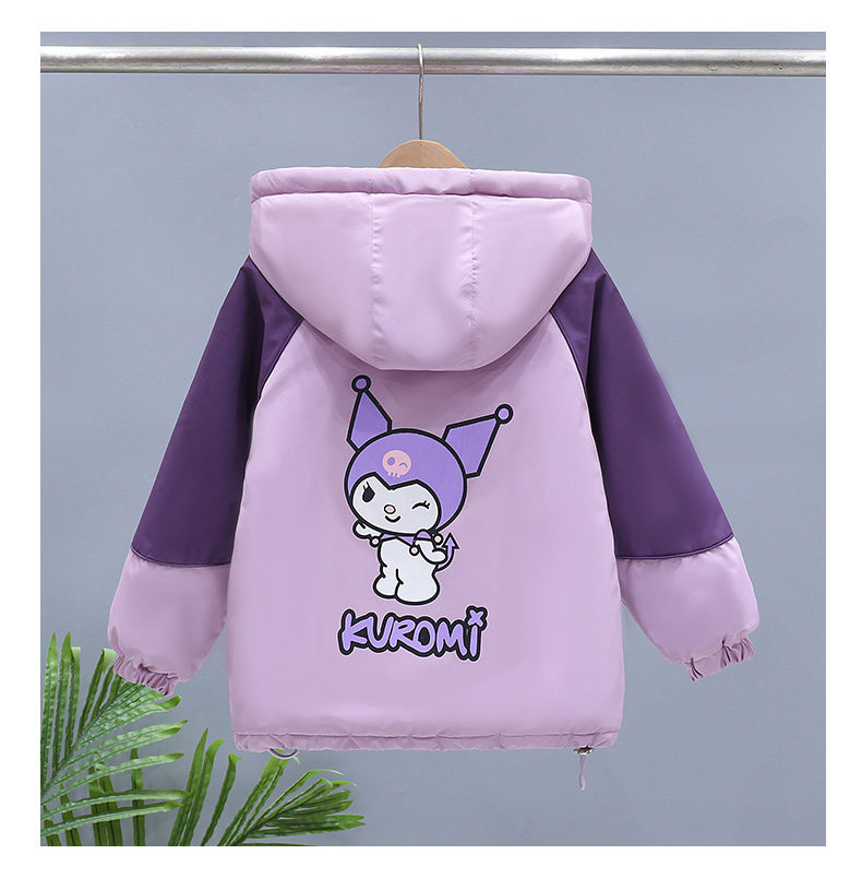 女童二棉外套秋冬款2025新款小女孩洋气库洛米上衣女宝夹棉冲锋衣,淘宝优惠券,粉丝福利购,淘宝优惠卷