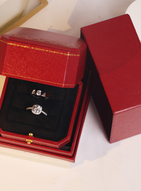 情侣仿真锆石戒指活口可调节大小