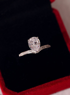 情侣锆石镶嵌开口可调节大小