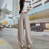 Летние цветные джинсы, штаны, высокая талия, оверсайз, свободный крой, по фигуре