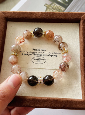 【金霸主】黑金超七天然水晶手串