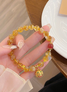 【喜狮】复古新中式民族风黄水晶