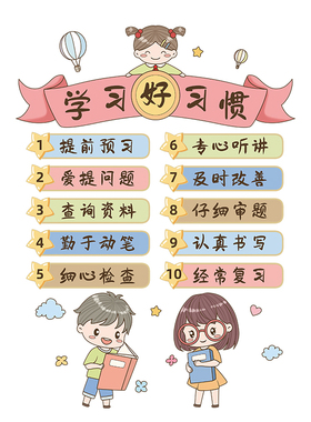 学习墙贴儿童房间装o饰卧室墙面教室文化墙布置贴画励志贴纸自粘