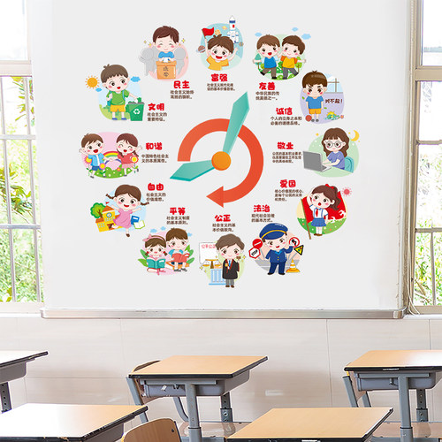 社会主义核心价值观幼儿园环创主题墙贴走廊教室班级文化布置装饰 - 图2